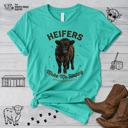 Heifers Make Me Happy Unisex Tee