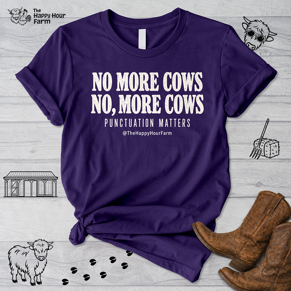 Punctuation Matters Cow Unisex Tee
