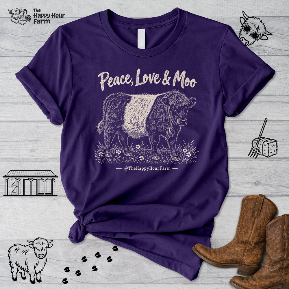 Peace, Love & Moo Unisex Tee