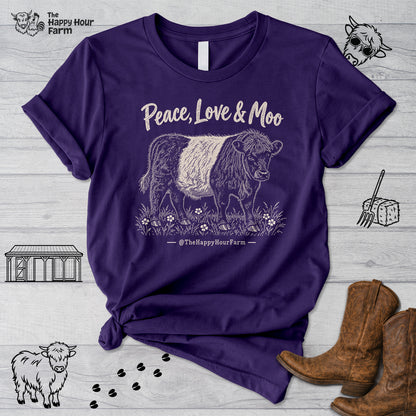 Peace, Love & Moo Unisex Tee