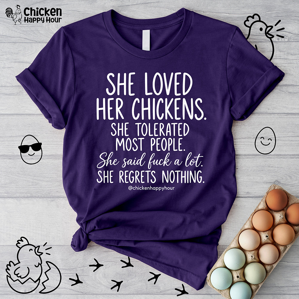 She Loved Her Chickens Unisex Tee