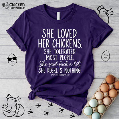 She Loved Her Chickens Unisex Tee