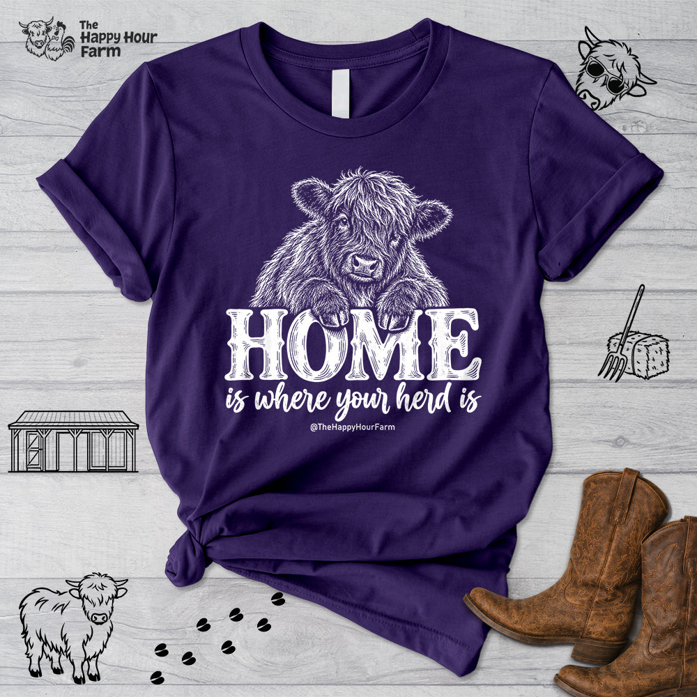 Home Is Where Your Herd Is Unisex Tee