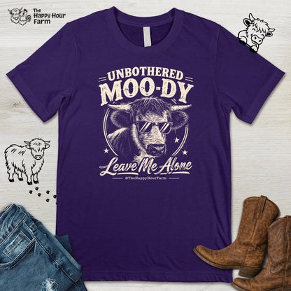 Unbothered Moo-Dy Leave Me Alone Unisex Tee