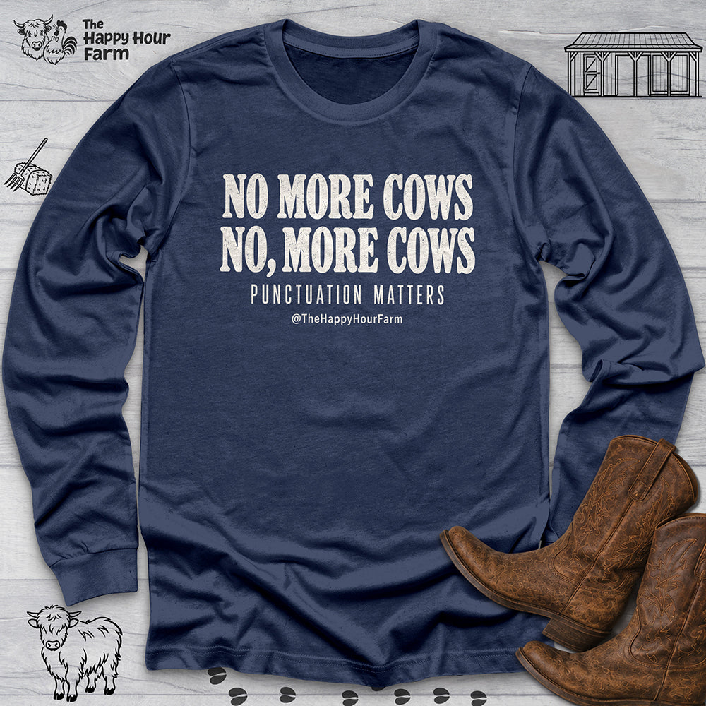 Punctuation Matters Cow Long Sleeve