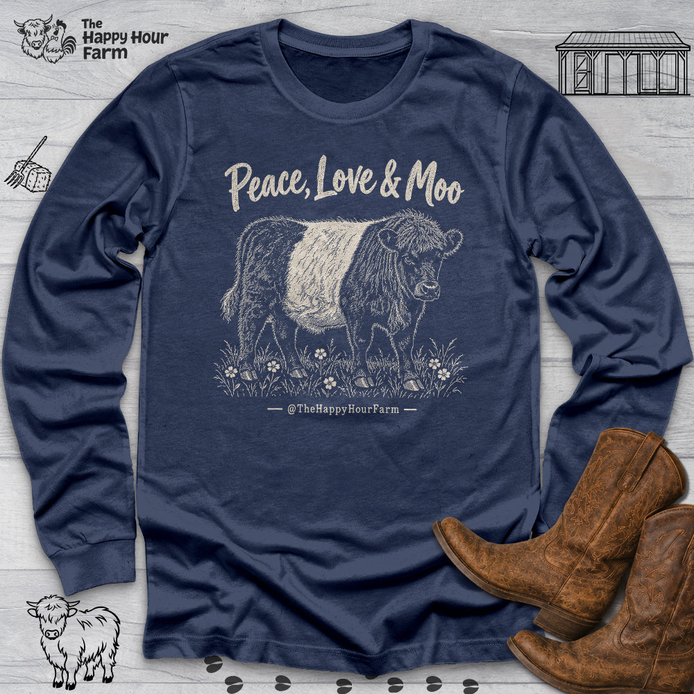 Peace, Love & Moo Long Sleeve