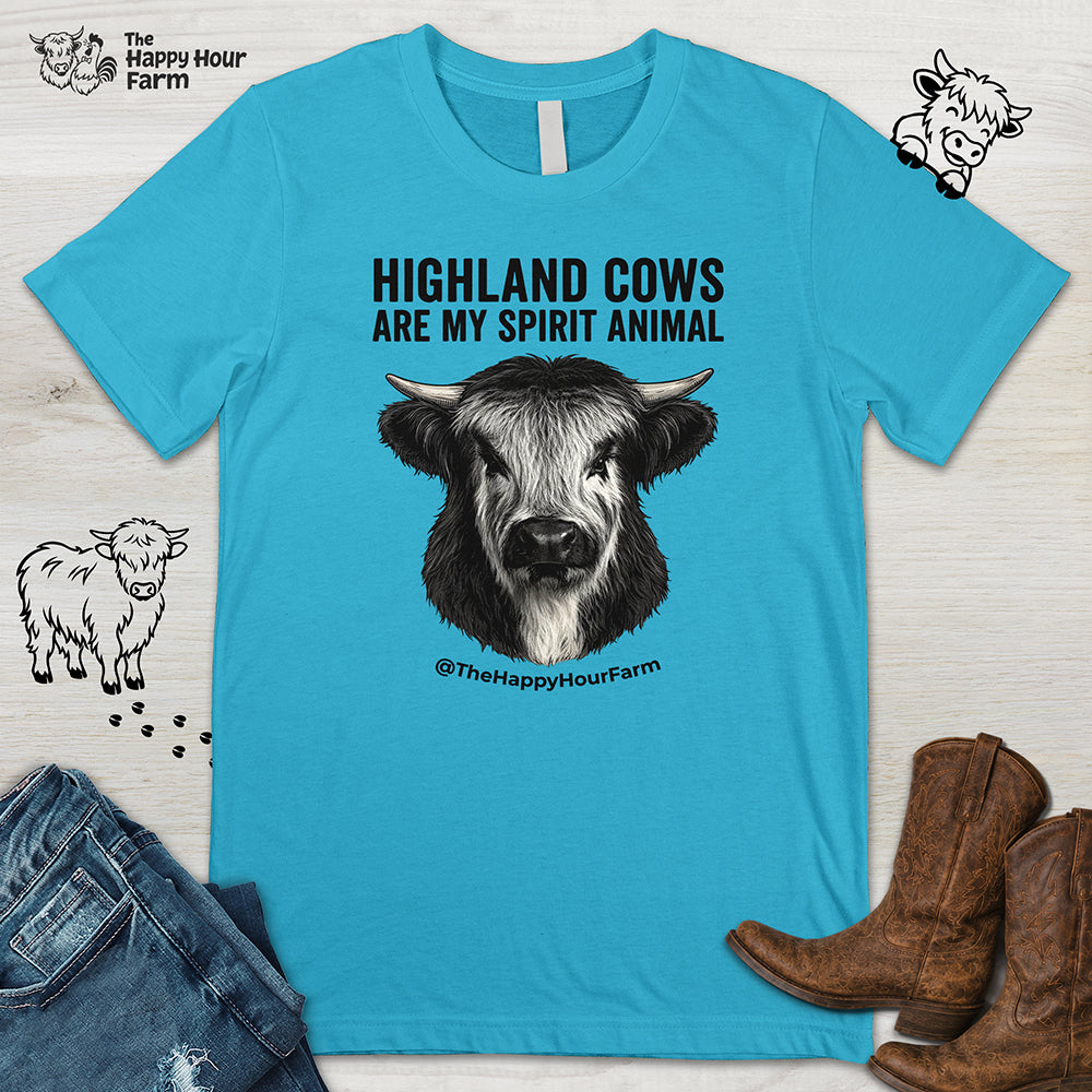 Highland Cows Are My Spirit Animal Unisex Tee