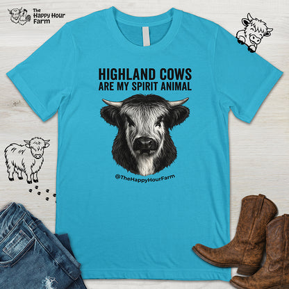 Highland Cows Are My Spirit Animal Unisex Tee