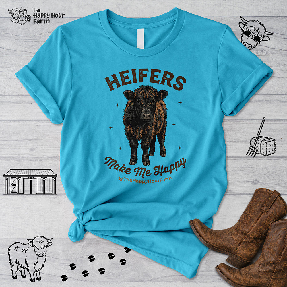 Heifers Make Me Happy Unisex Tee