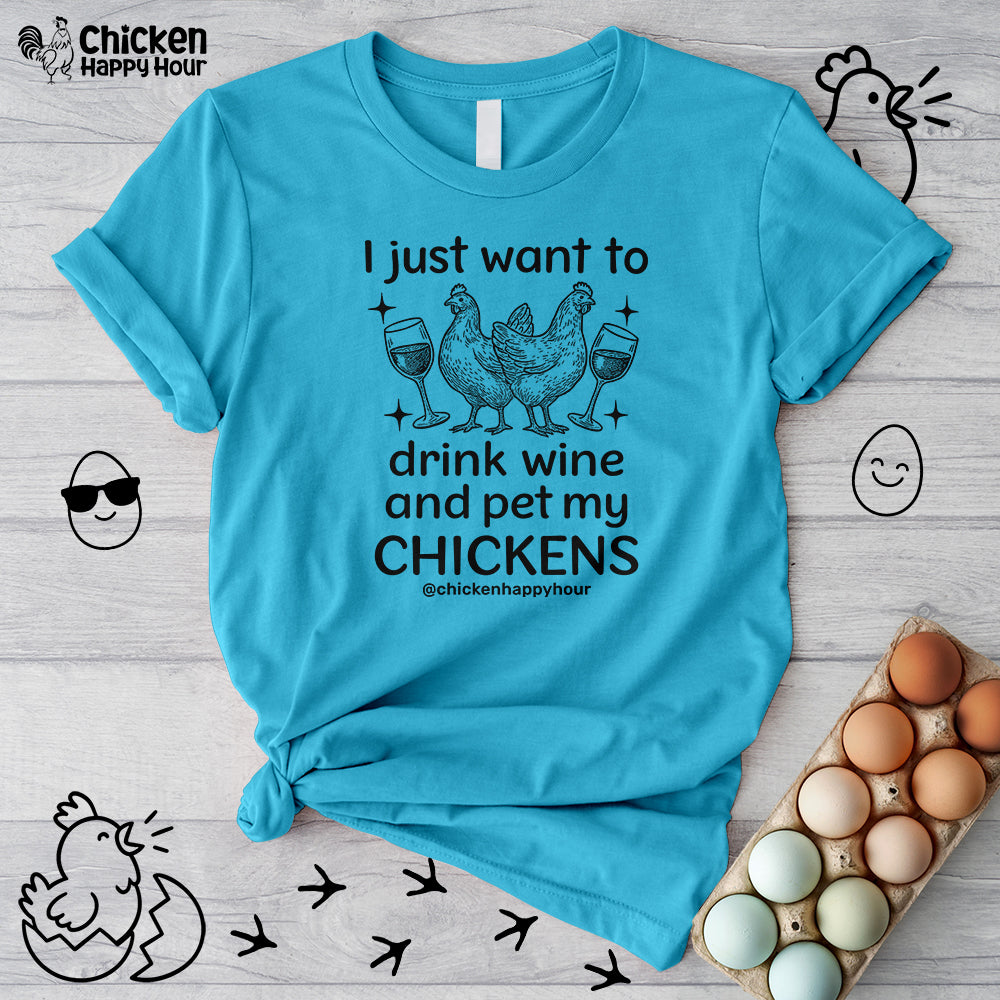 Wine and Chickens Unisex Tee
