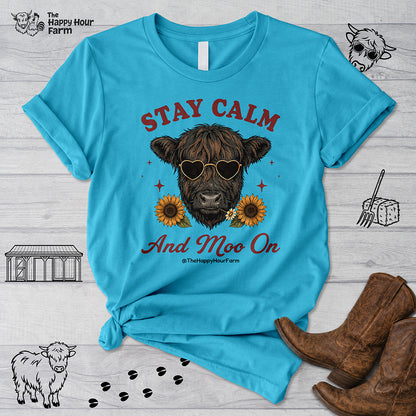 Stay Calm And Moo On Unisex Tee