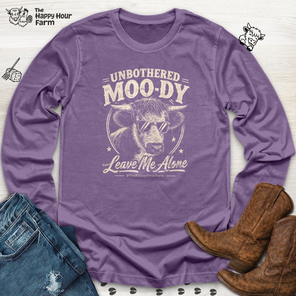 Unbothered Moo-Dy Leave Me Alone Long Sleeve