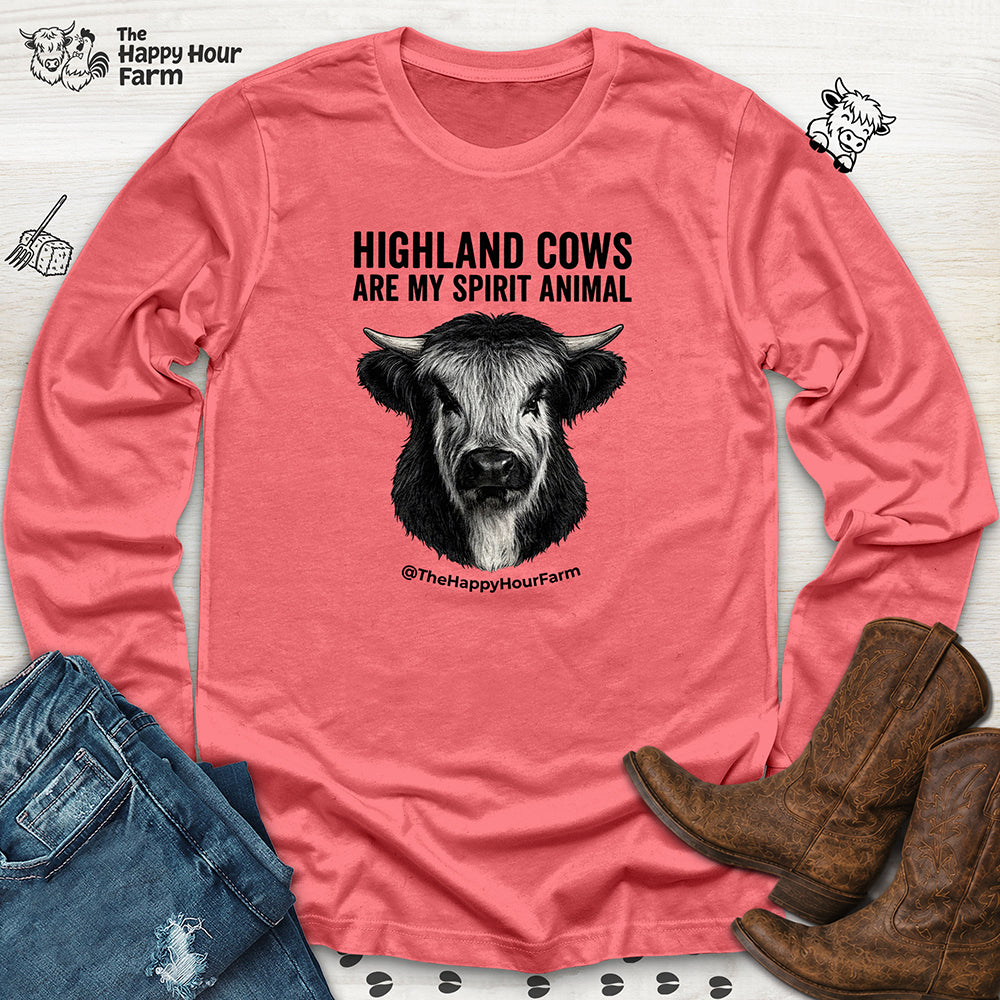Highland Cows Are My Spirit Animal Long Sleeve