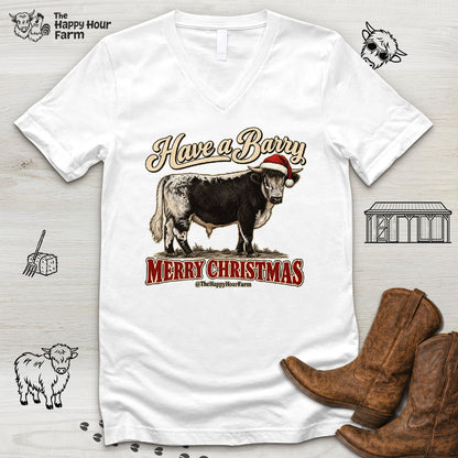 Have a Barry MERRY CHRISTMAS V-Neck Tee