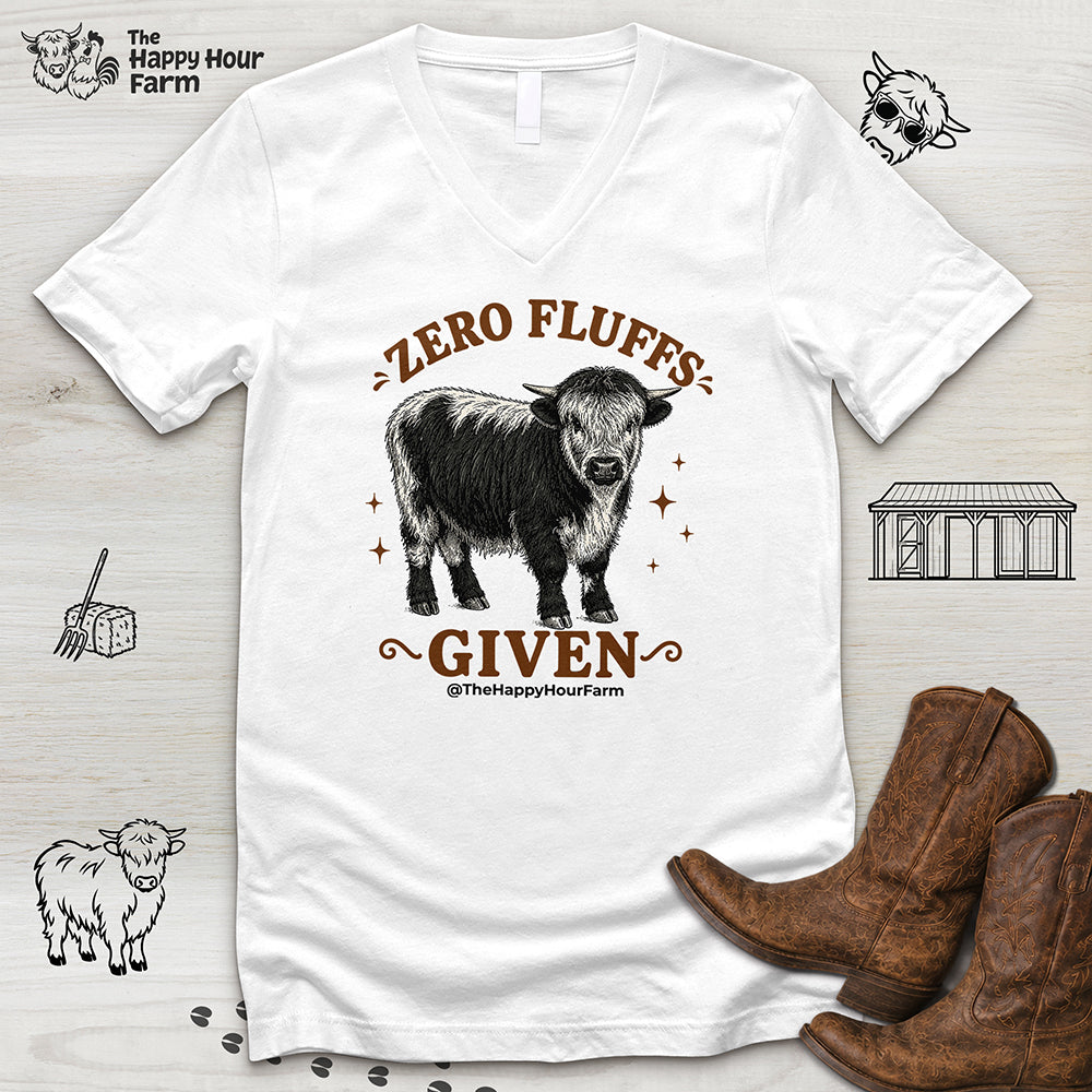 Zero Fluffs Given V-Neck Tee