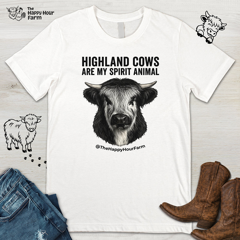 Highland Cows Are My Spirit Animal Unisex Tee