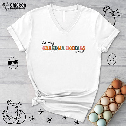 Grandma Hobbies V-Neck Tee