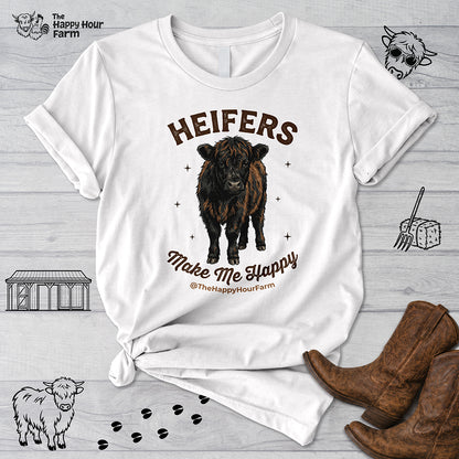 Heifers Make Me Happy Unisex Tee