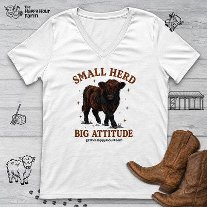 Small Herd Big Attitude V-Neck Tee