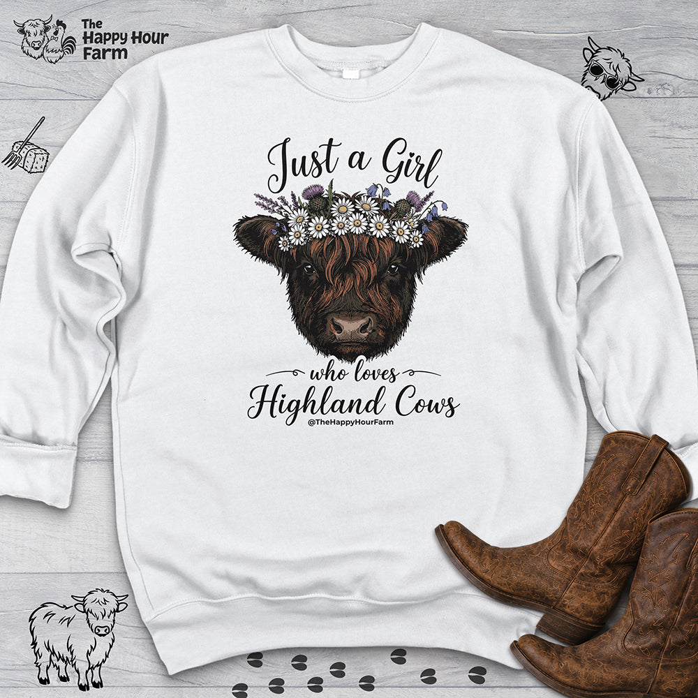 Just a Girl Who Love Highland Cow Sweatshirt
