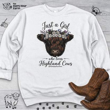 Just a Girl Who Love Highland Cow Sweatshirt