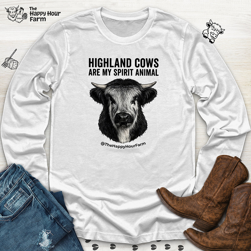 Highland Cows Are My Spirit Animal Long Sleeve