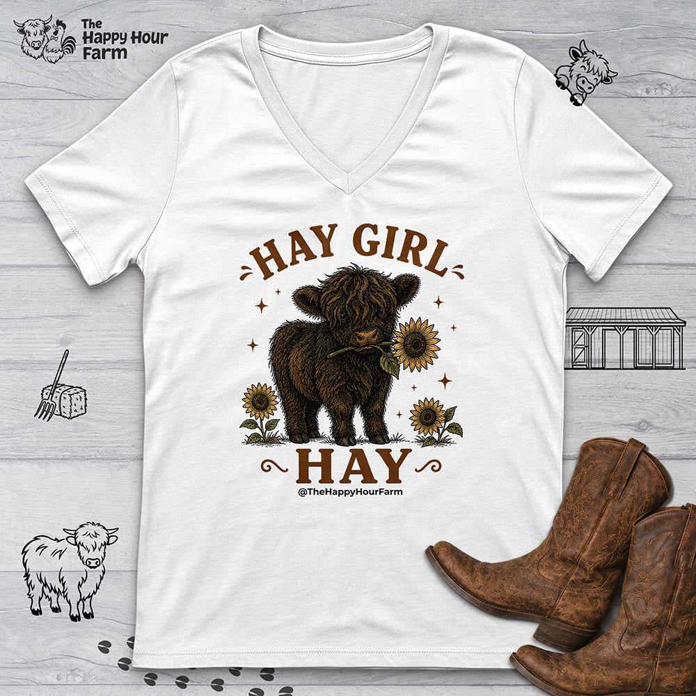 Hay Girl Hay V-Neck Tee