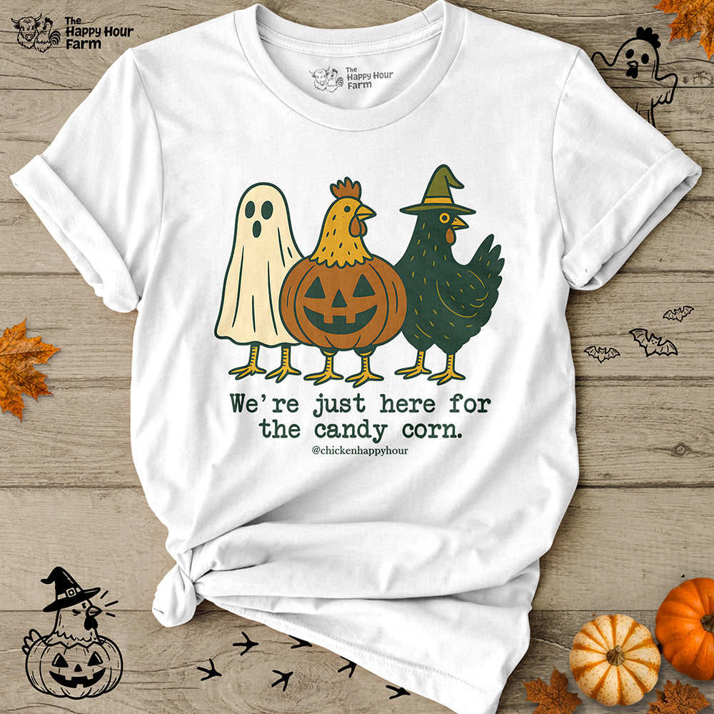 We're Just Here For the Candy Corn Unisex Tee