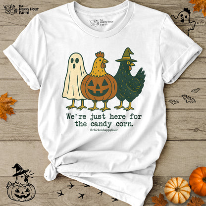 We're Just Here For the Candy Corn Unisex Tee