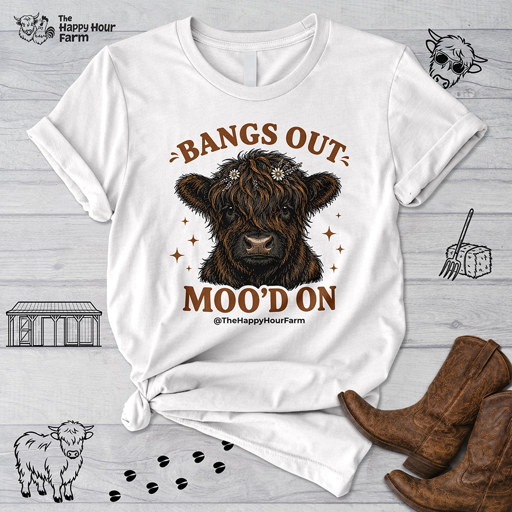 Bangs Out Moo'd On Unisex Tee