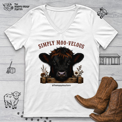 Simply Moo-Velous V-Neck Tee