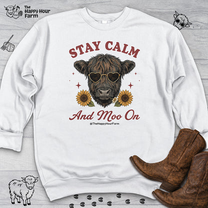Stay Calm And Moo On Sweatshirt