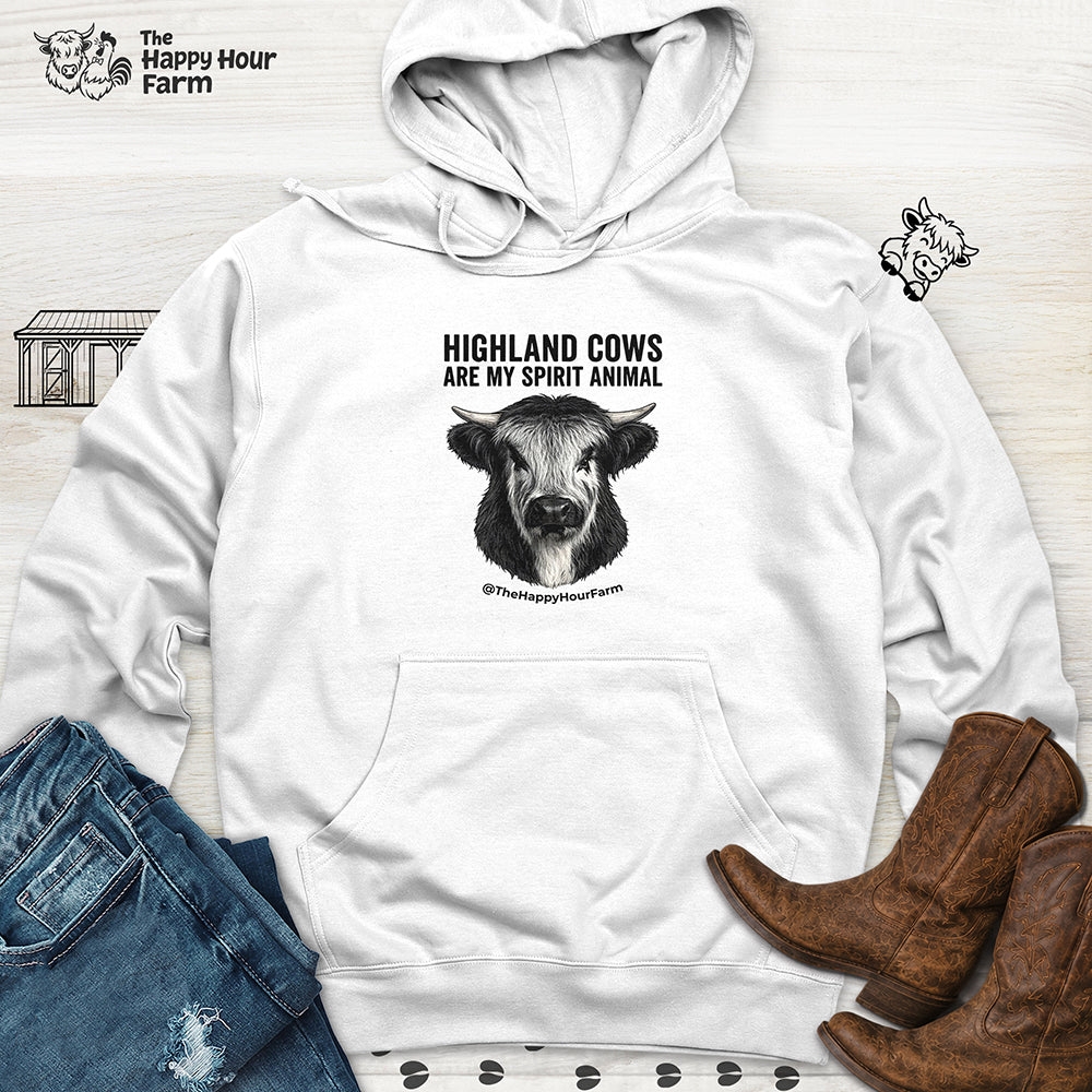 Highland Cows Are My Spirit Animal Hooded Sweatshirt