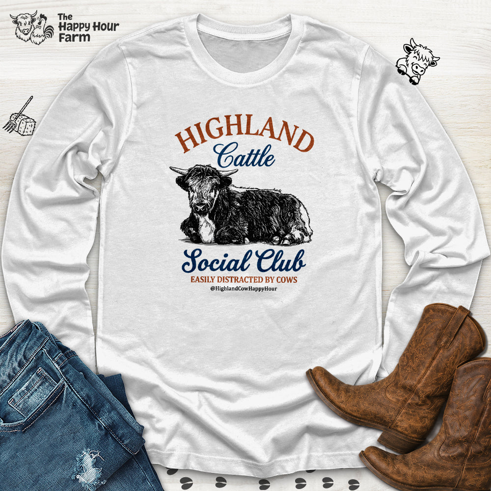 Highland Cattle Social Club Long Sleeve