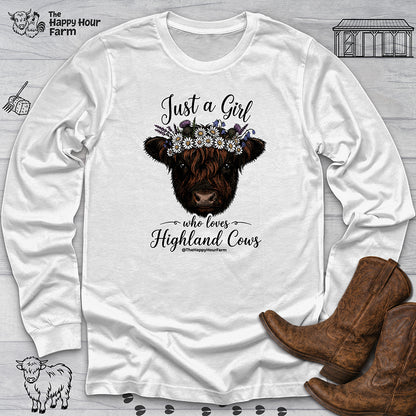 Just a Girl Who Love Highland Cow Long Sleeve