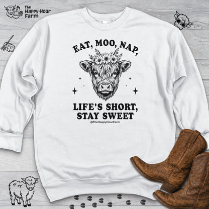 Eat, Moo, Nap Sweatshirt