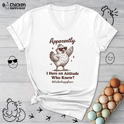 Apparently I Have Attitude V-Neck Tee