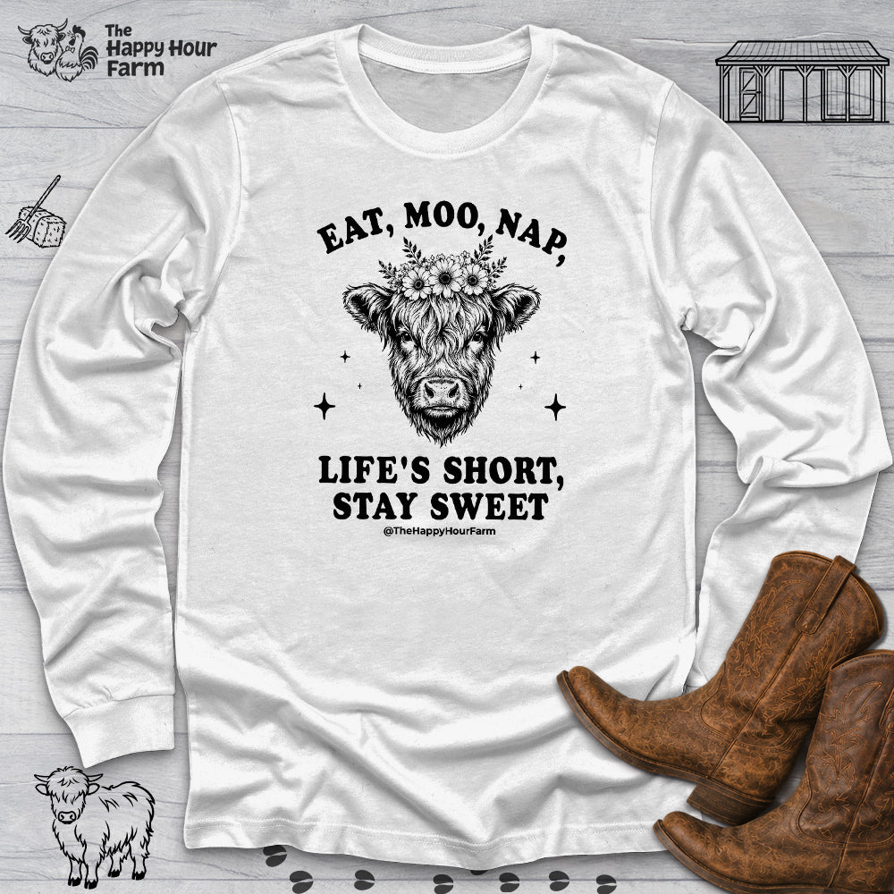 Eat, Moo, Nap Long Sleeve