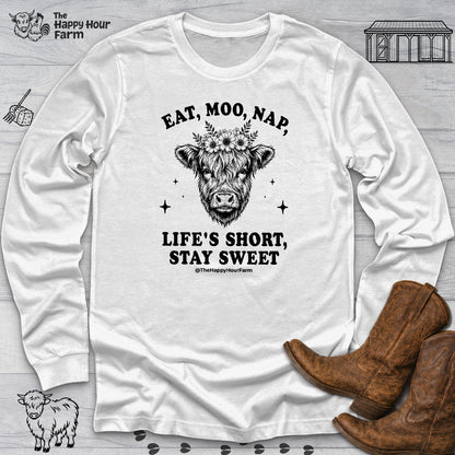 Eat, Moo, Nap Long Sleeve