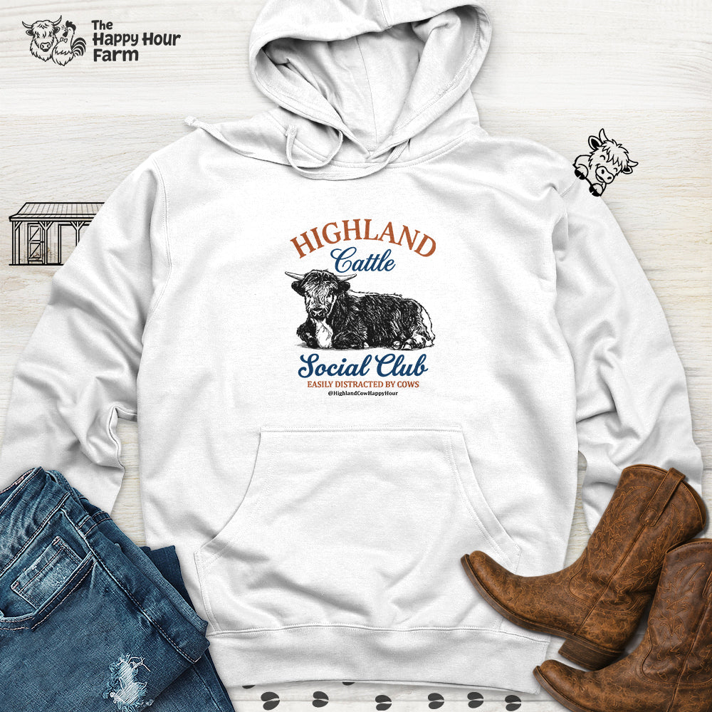 Highland Cattle Social Club Hooded Sweatshirt