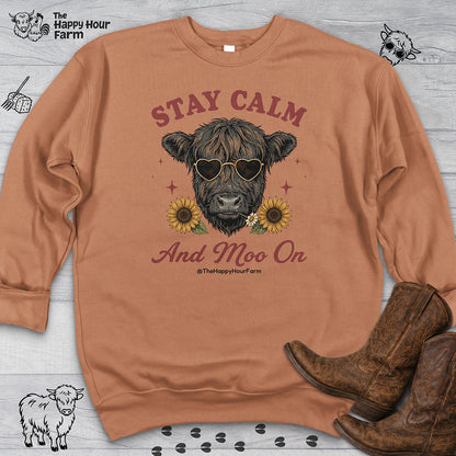 Stay Calm And Moo On Sweatshirt