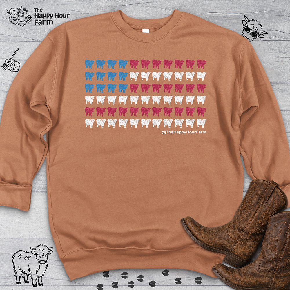 American Flag Cows Sweatshirt