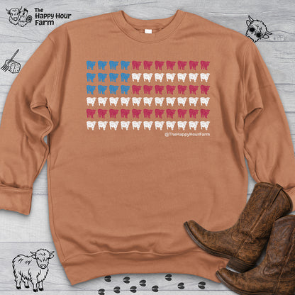 American Flag Cows Sweatshirt