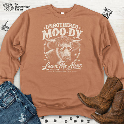 Unbothered Moo-Dy Leave Me Alone Sweatshirt