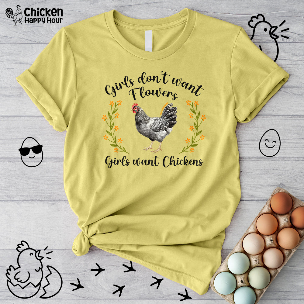 Girls Want Chickens Unisex Tee